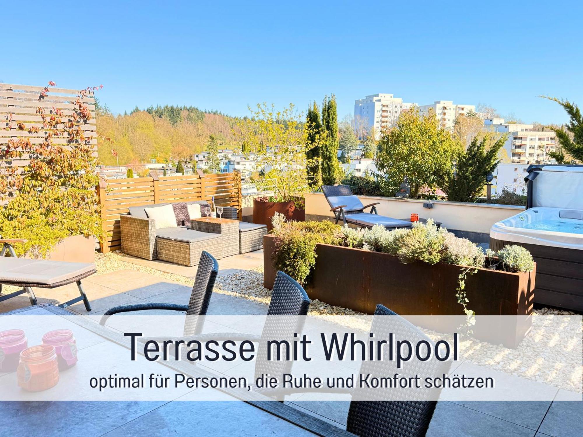 Sonnenterrasse - 3 Schlafzimmer, Whirlpool & Alpenblick - Perfekt Fuer Romantik Oder Familienurlaub Mit Kind , Hund Willkommen By Ferienwohnenamsee - Uberlingen Eksteriør billede